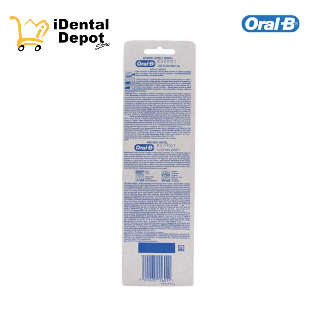 KIT EXPERT CEPILLO ORTODONCIA CON SUPERFLOSS ORAL-B