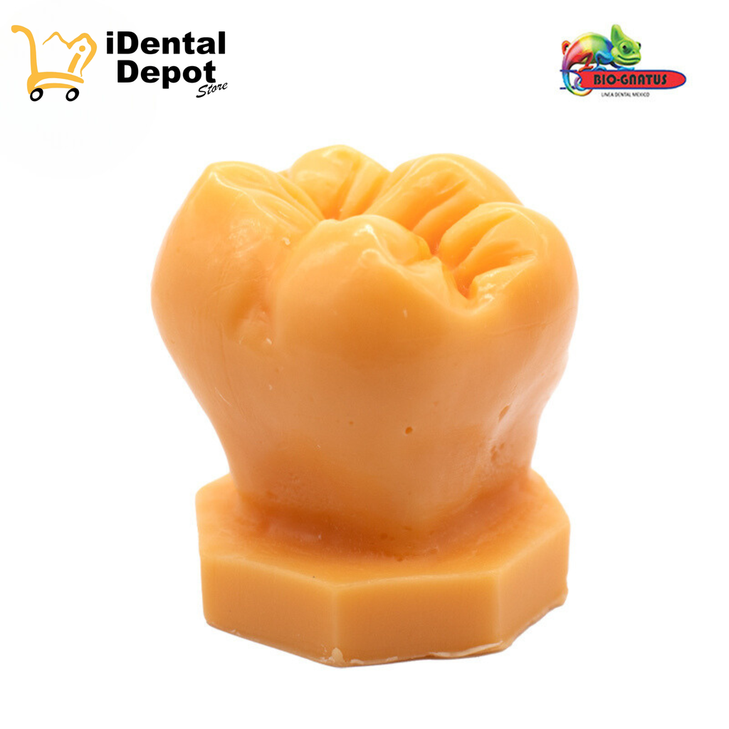 CERA DE MODELADO CON CARNAUVA FORMA DE MUELA DURAZNO 100 GRS