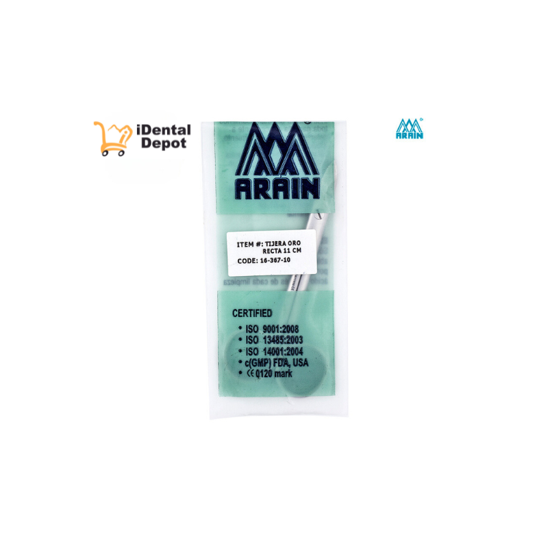 TIJERA ORO RECTA 11 CM ARAIN