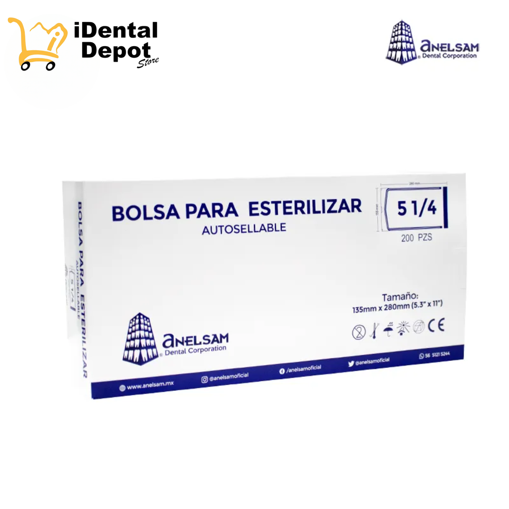 BOLSA PARA ESTERILIZAR 5 1/4 X 11 ANELSAM