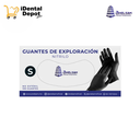 GUANTES NEGROS DE NITRILO CHICO CON 100 PIEZAS ANELSAM