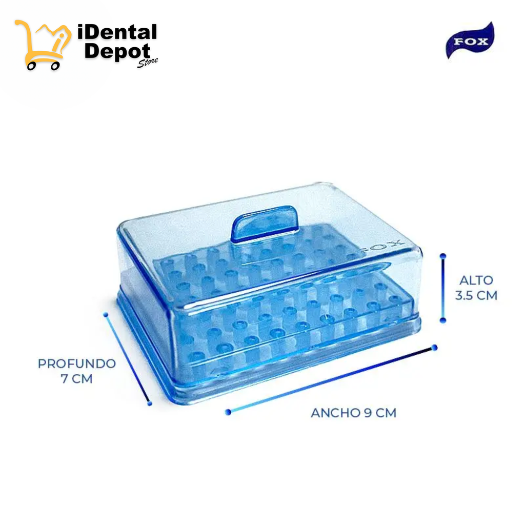 FRESERO PLASTICO PARA 63 FRESAS FOX AZUL