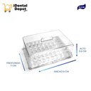FRESERO PLASTICO PARA 63 FRESAS FOX TRANSPARENTE