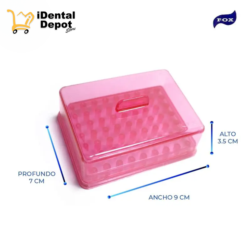 FRESERO PLASTICO PARA 63 FRESAS FOX ROJO