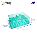 FRESERO PLASTICO PARA 63 FRESAS FOX VERDE AQUA