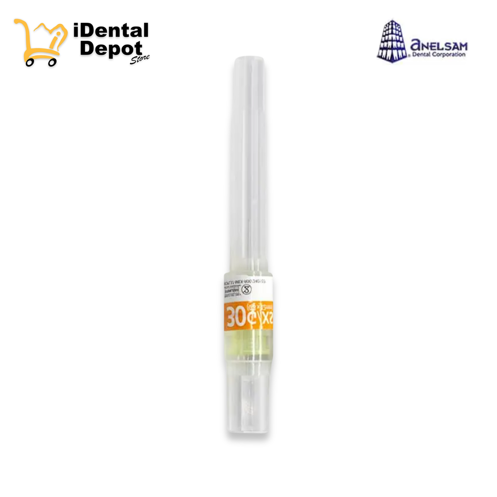 AGUJAS DENTALES ESTERILES 30 EXTRACORTA (0.3X12mm) ANELSAM PAQ C/100