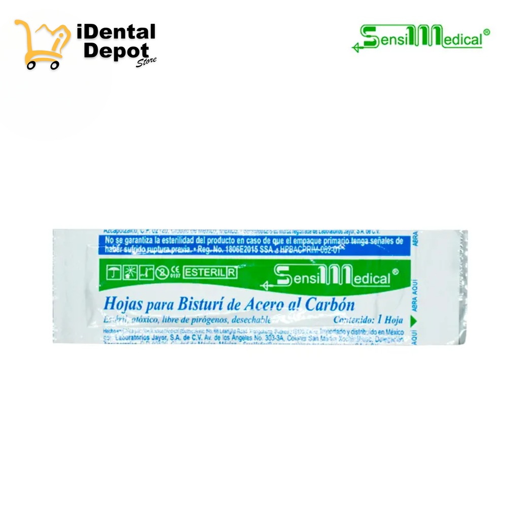 HOJA BISTURI #21 SENSIMEDICAL DE ACERO AL CARBON