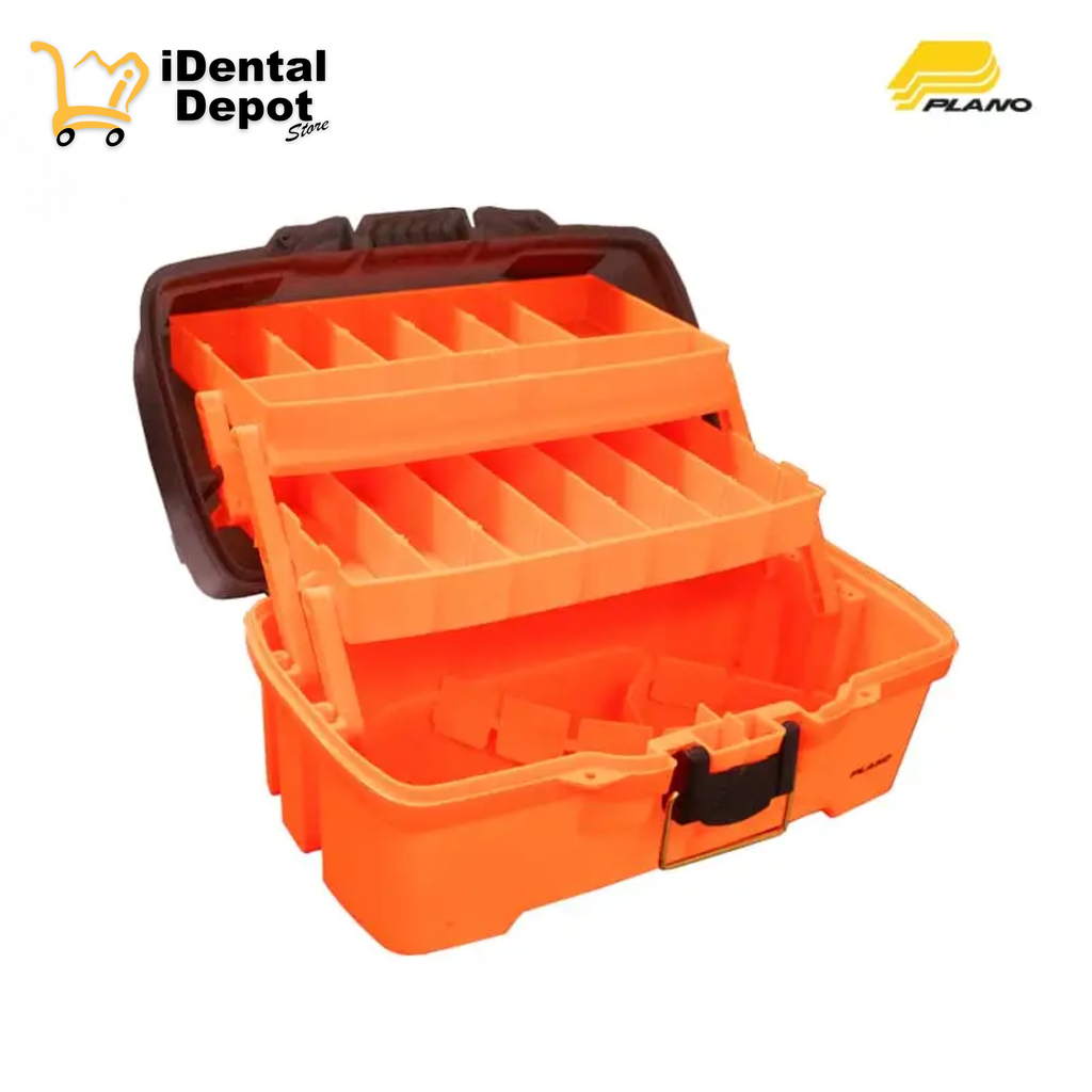 CAJA PLANO 2 CHAROLAS 6202 NARANJA /TAPA NEGRA