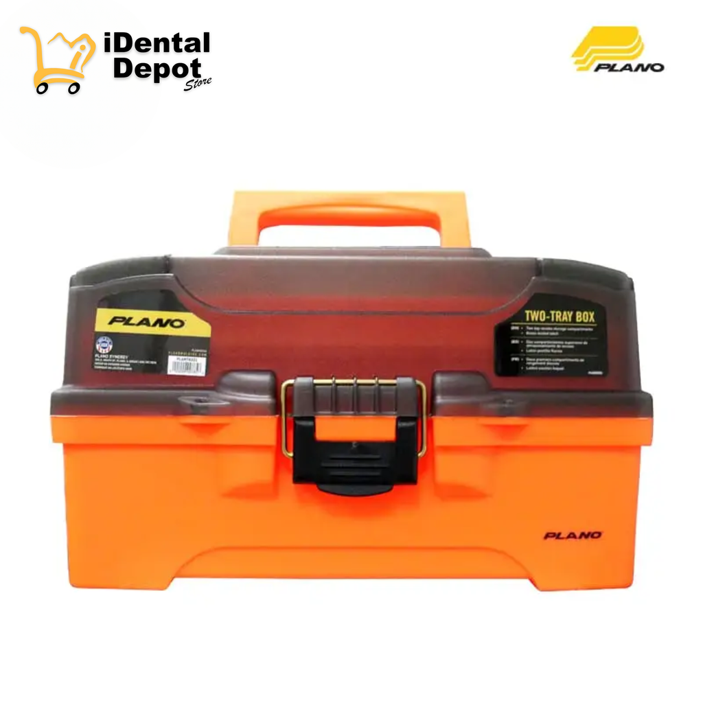 CAJA PLANO 2 CHAROLAS 6202 NARANJA /TAPA NEGRA