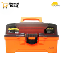 CAJA PLANO 2 CHAROLAS 6202 NARANJA /TAPA NEGRA