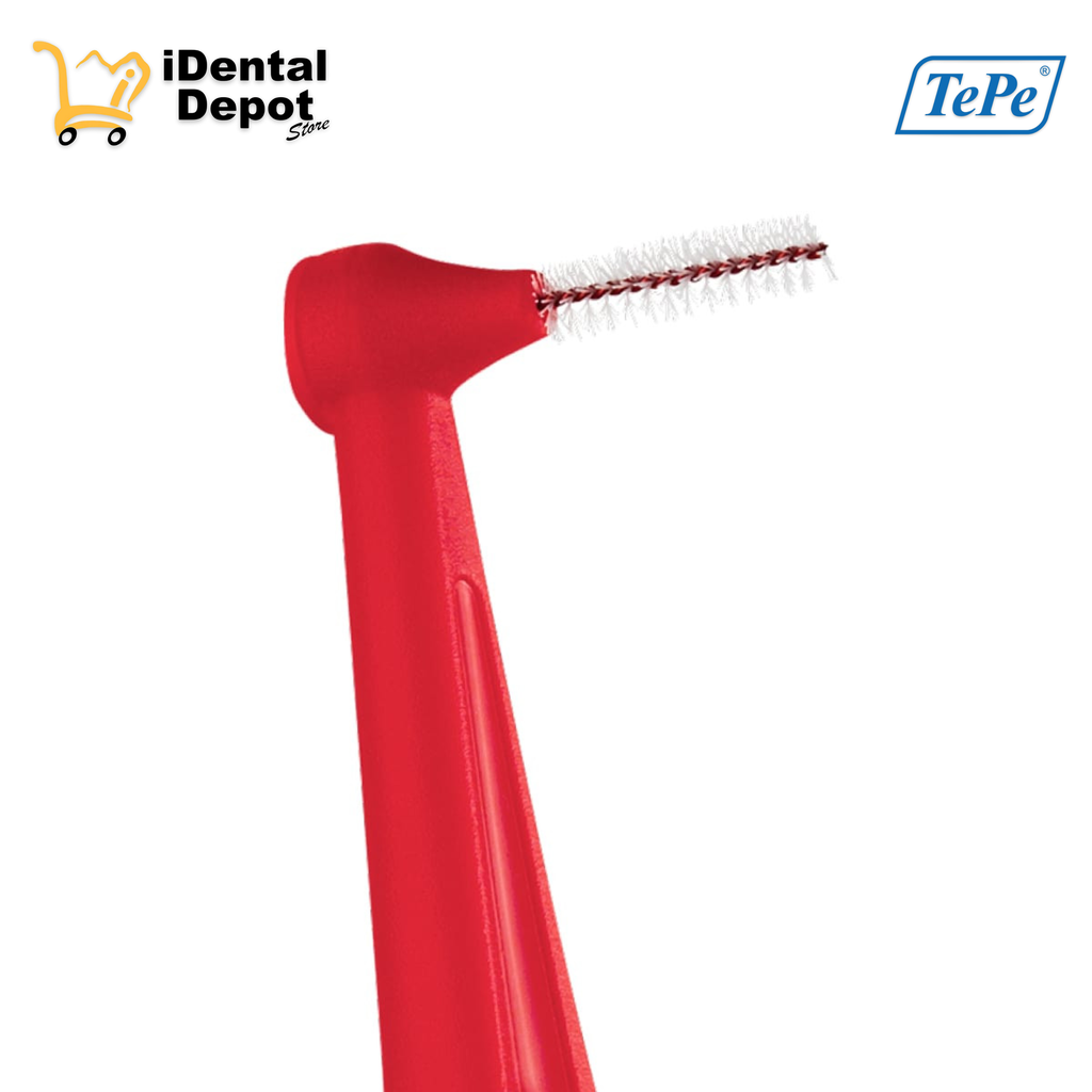 ANGLE IDB #2 ROJO - CEPILLO INTERDENTAL CABEZAL ANGULADO MANGO LARGO SIZE 0.5mmBLISTER 6 PZS
