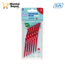 ANGLE IDB #2 ROJO - CEPILLO INTERDENTAL CABEZAL ANGULADO MANGO LARGO SIZE 0.5mmBLISTER 6 PZS