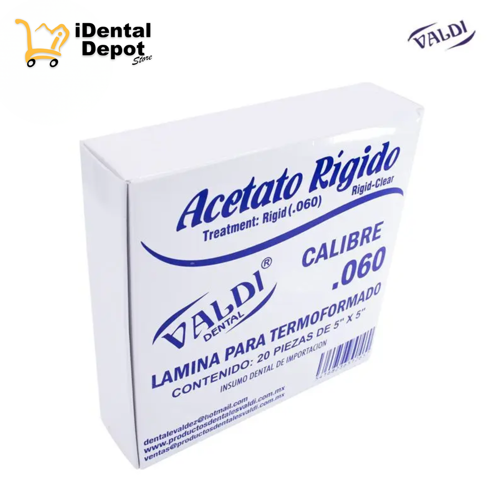 ACETATO RIGIDO NO.60 CON 20 VALDI