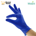 GUANTES WIDENT LATEX SIN POLVO M AZUL OBSC C/100
