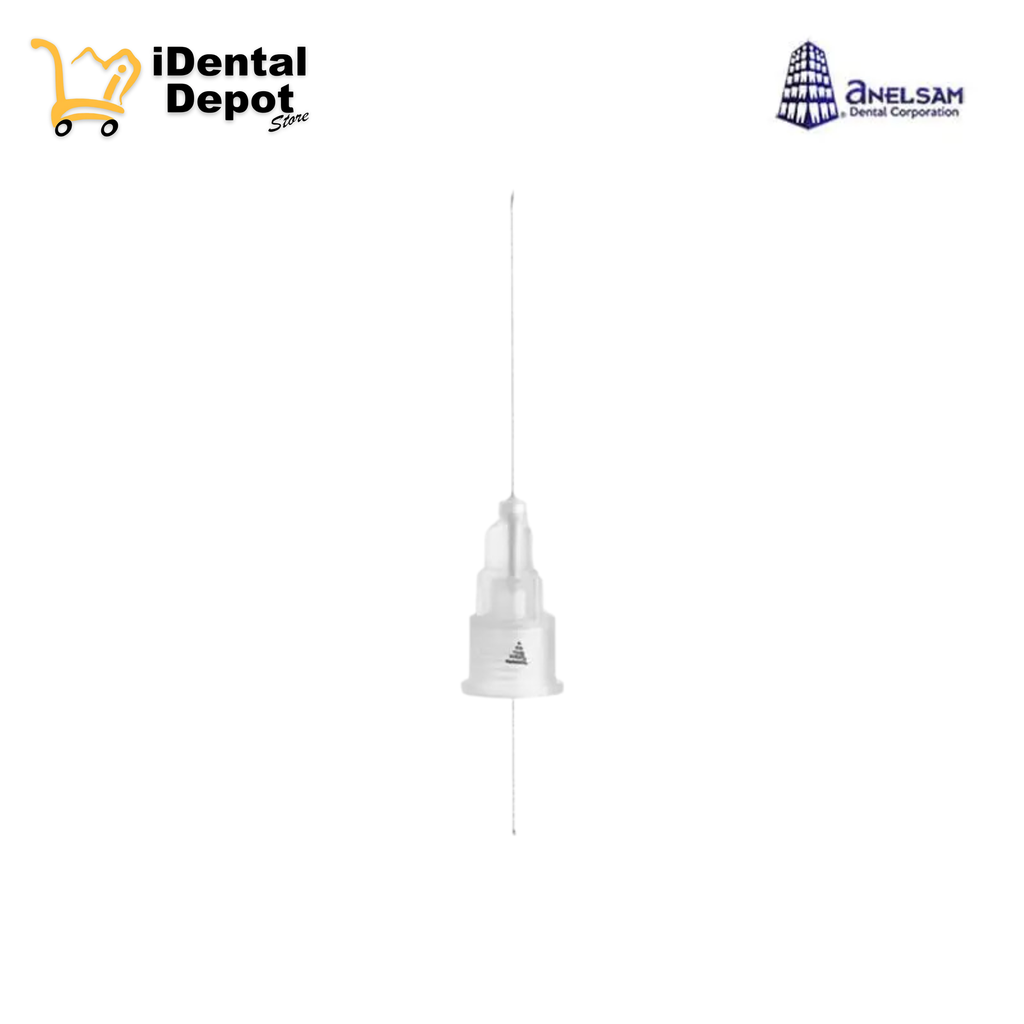 AGUJAS DENTALES ESTERILES 27 LARGA (0.4X35mm) ANELSAM PAQ C/100