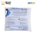 EYECTOR DE SALIVA TRANSPARENTE VERDE ZEYCO BOLSA C/100 PZAS
