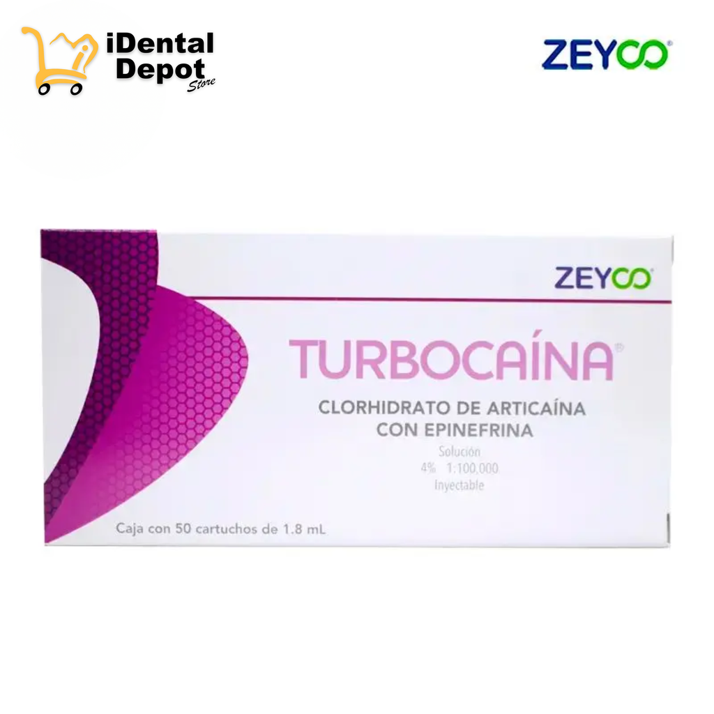 TURBOCAINA PLASTICO ARTICAINA 4% CON EPINEFRINA CARTUCHO CON 50