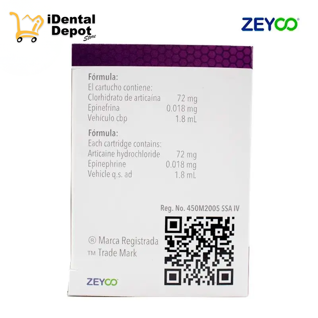 TURBOCAINA PLASTICO ARTICAINA 4% CON EPINEFRINA CARTUCHO CON 50