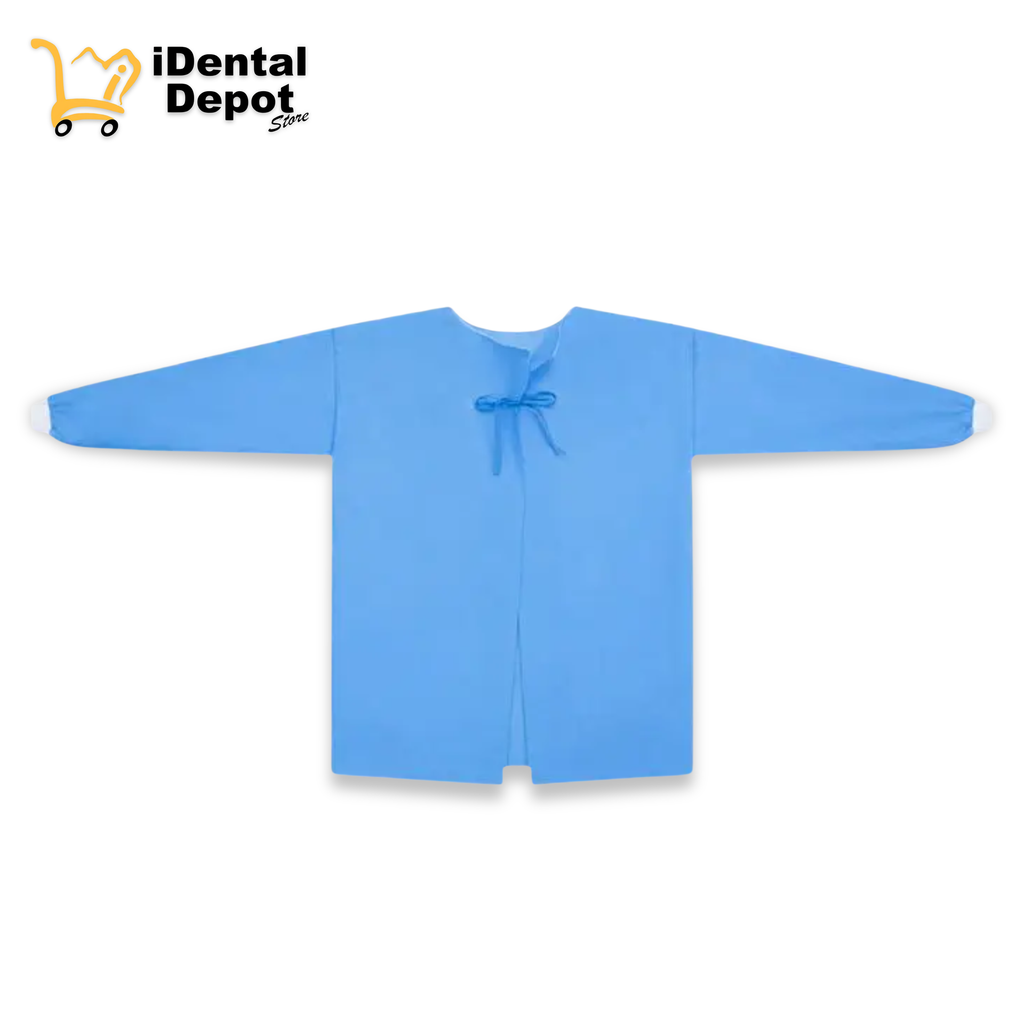 BATA QUIRURGICA DESECHABLE AZUL 100X158 CM SMMS 35 GRS CARDIGAN SKKYD