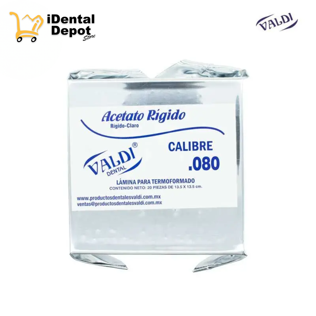 ACETATO RIGIDO NO.60 CON 20 VALDI