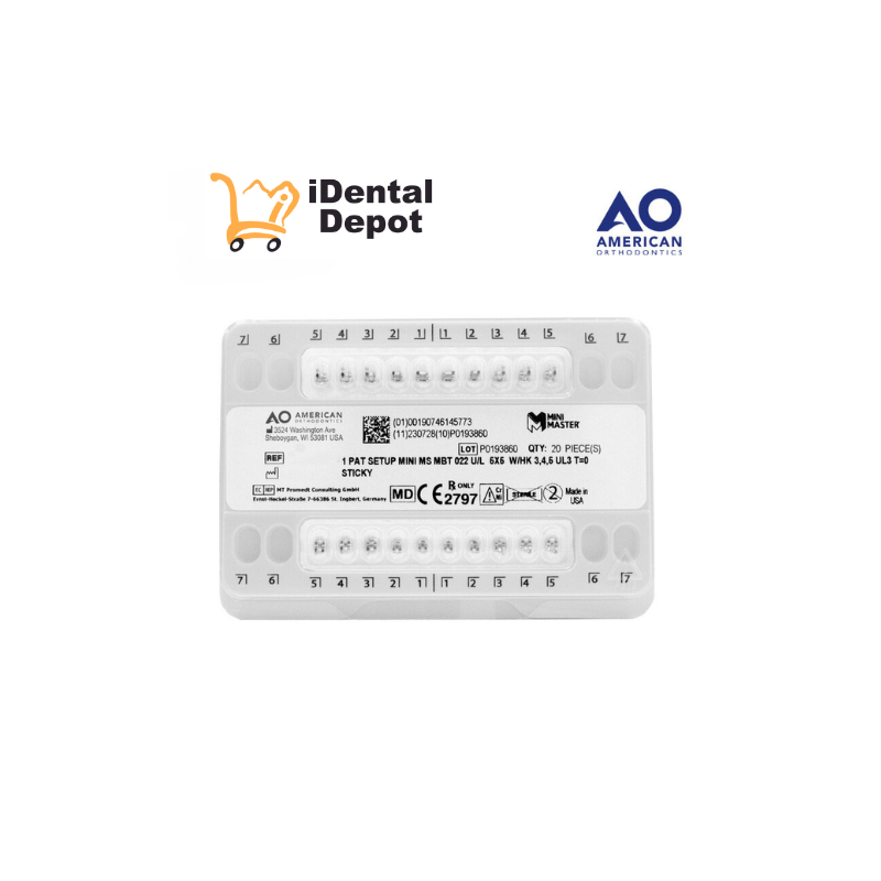 BRACKETS MINI MCLAUGHLIN .022 JGO (MBT) CANINO TORQUE .0