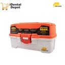 CAJA PLANO 2 CHAROLAS 6202 NARANJA/BLANCO 14.25X8.5X7.75