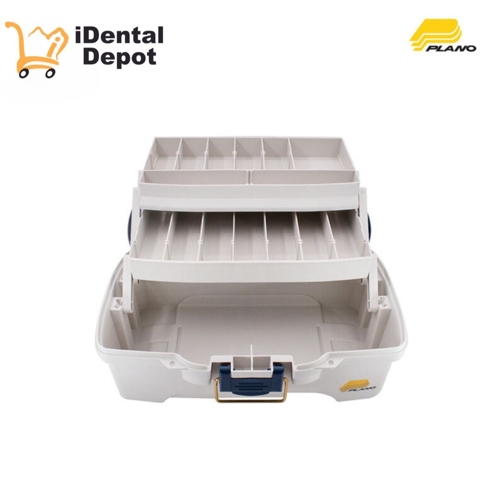 CAJA PLANO 2 CHAROLAS 6202 AZUL 14.25X8.25X7.75