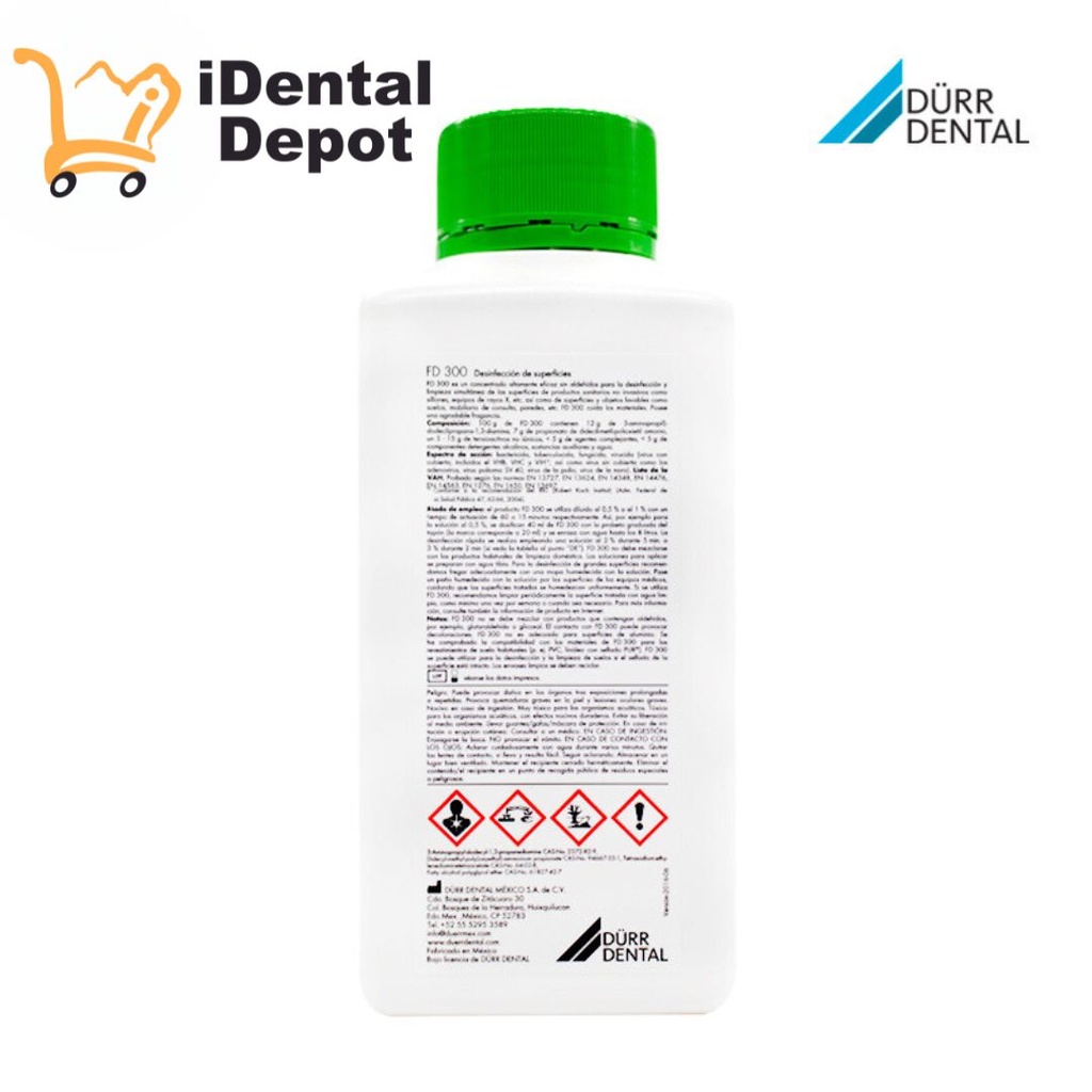 DESINFECTANTE FD 300 DE SUPERFICIE 1LT PARA 50LTS