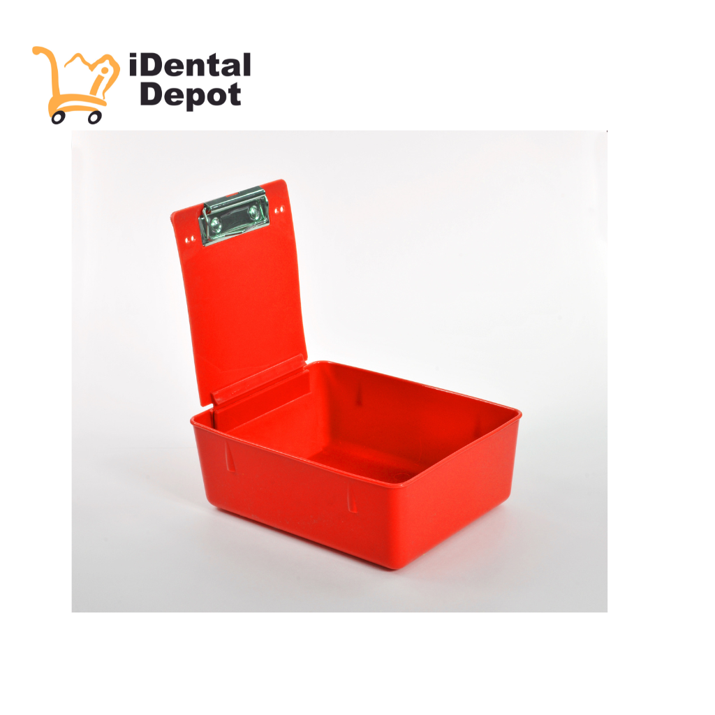 [259-0154] CAJA PLASTICA ORGANIZADORA LABORATORIO ROJO