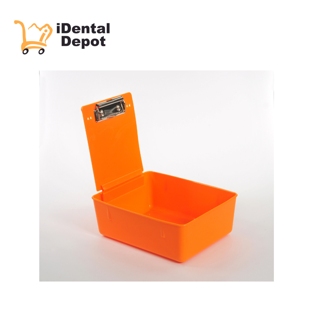CAJA PLASTICA ORGANIZADORA LABORATORIO NARANJA