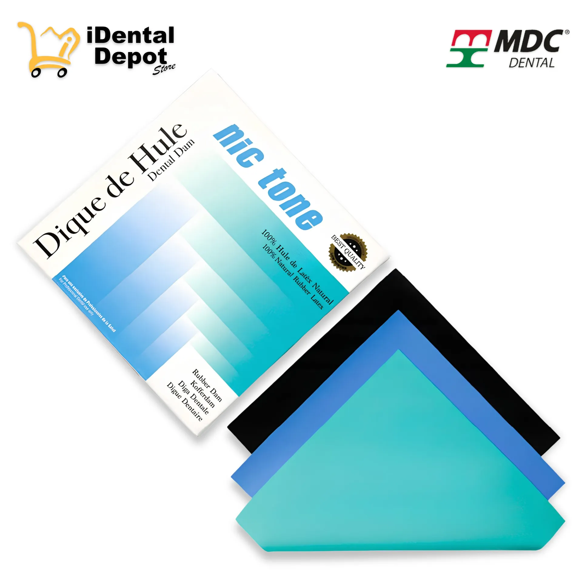 [144-0023] DIQUE NICTONE 6X6 MEDIANO VERDE C/36 HOJAS