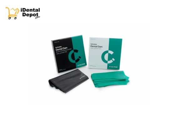 HYSOLATE DIQUE DE HULE 6 X 6 CON 36 HOJAS NEGRO MEDIO