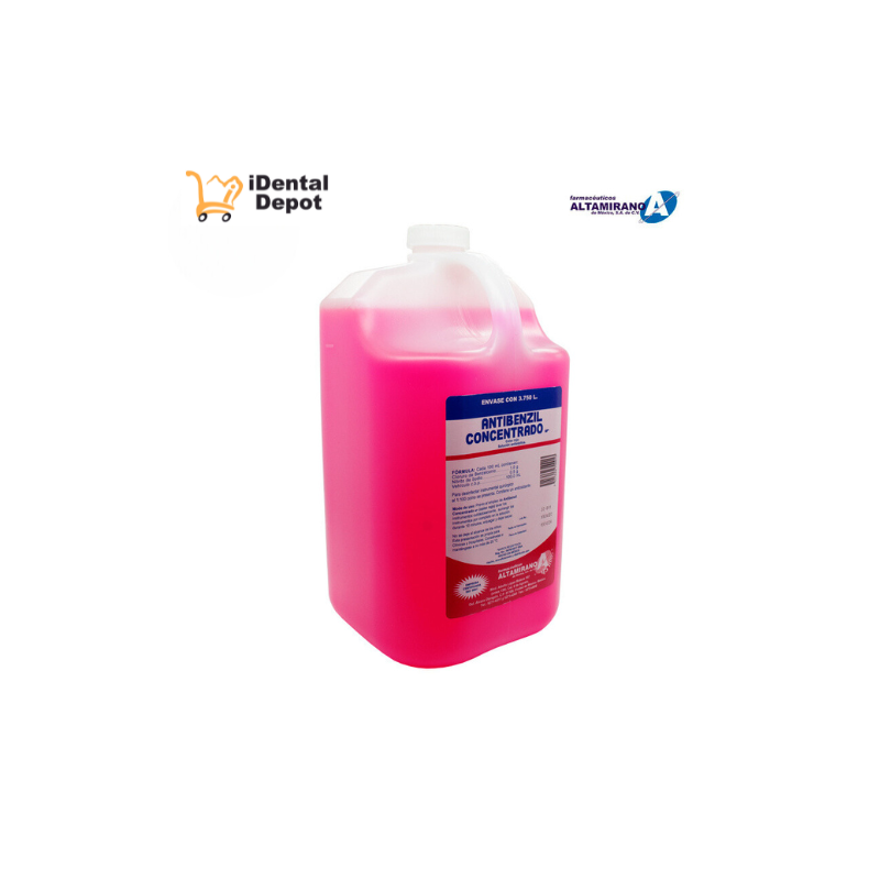 SOLUCIÓN ANTISÉPTICA - JABÓN ANTIBENZIL CONCENTRADO 3.750 ROJO