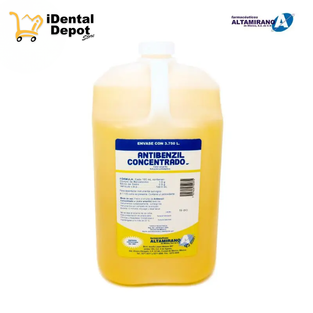 [ALT16] SOLUCIÓN ANTISÉPTICA - JABÓN ANTIBENZIL CONCENTRADO 3.750 AMARILLO
