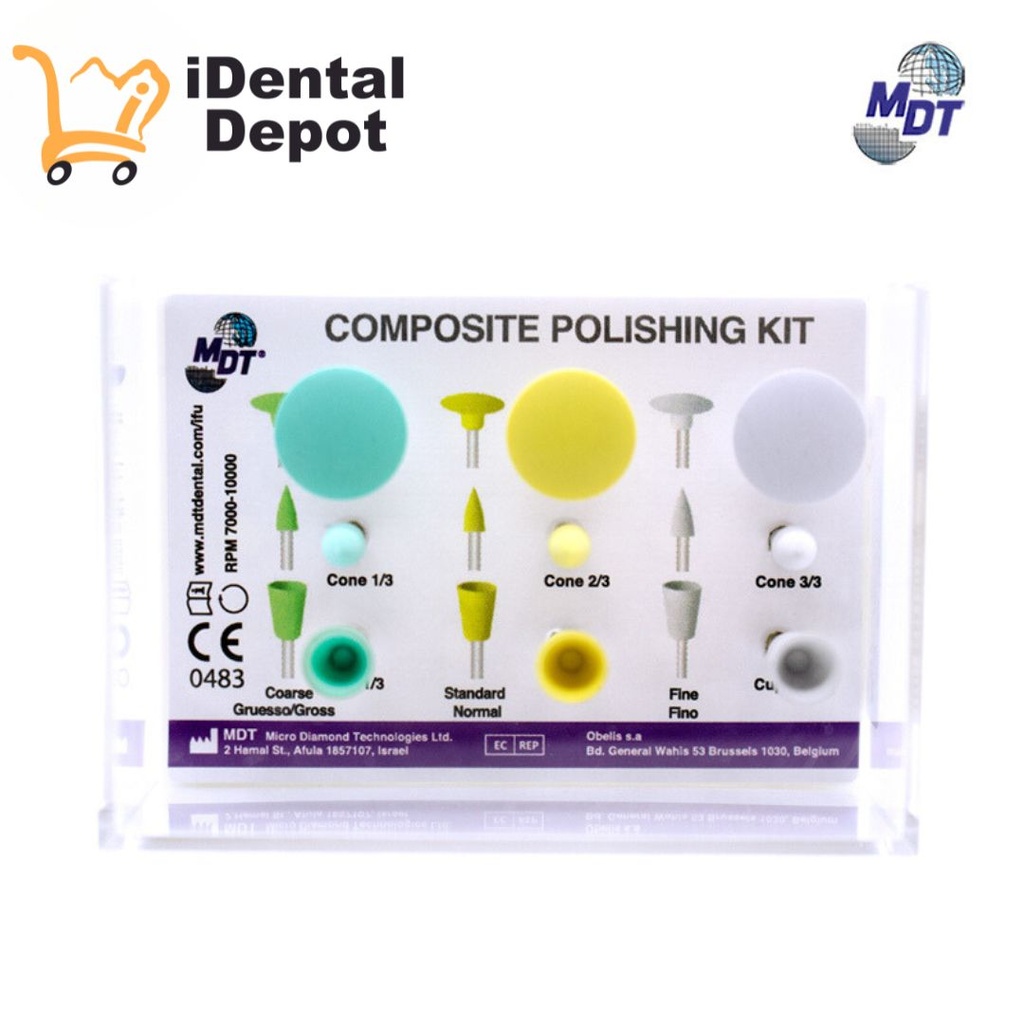 [MDTKIT3STEP] KIT DE PULIDO DE RESINA CON 9 MDT