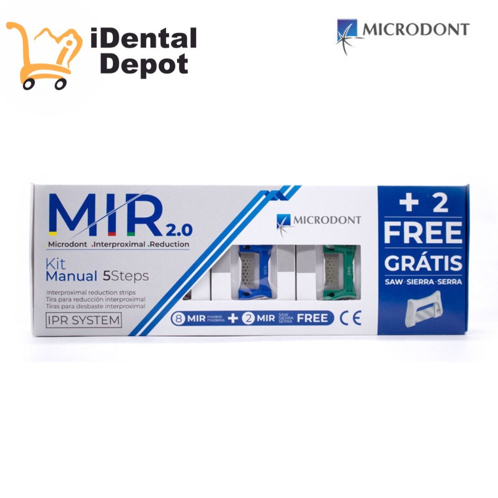 KIT MIR MANUAL 2.0 CON 8 MIR MICRODONT TIRA REDUCCIÓN INTERPROXIMAL 
