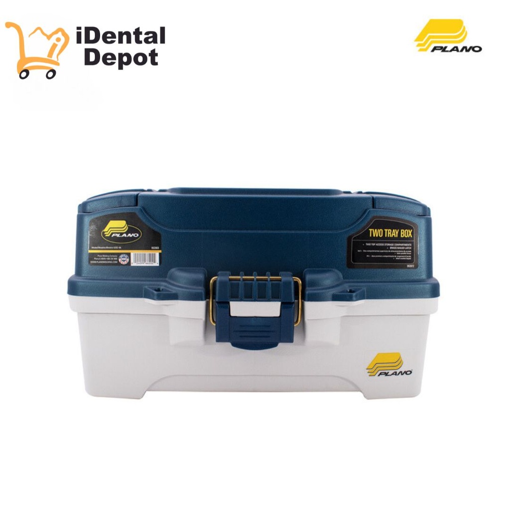 CAJA PLANO 2 CHAROLAS 6202 AZUL 14.25X8.25X7.75