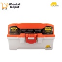 CAJA PLANO 2 CHAROLAS 6202 NARANJA/BLANCO 14.25X8.5X7.75