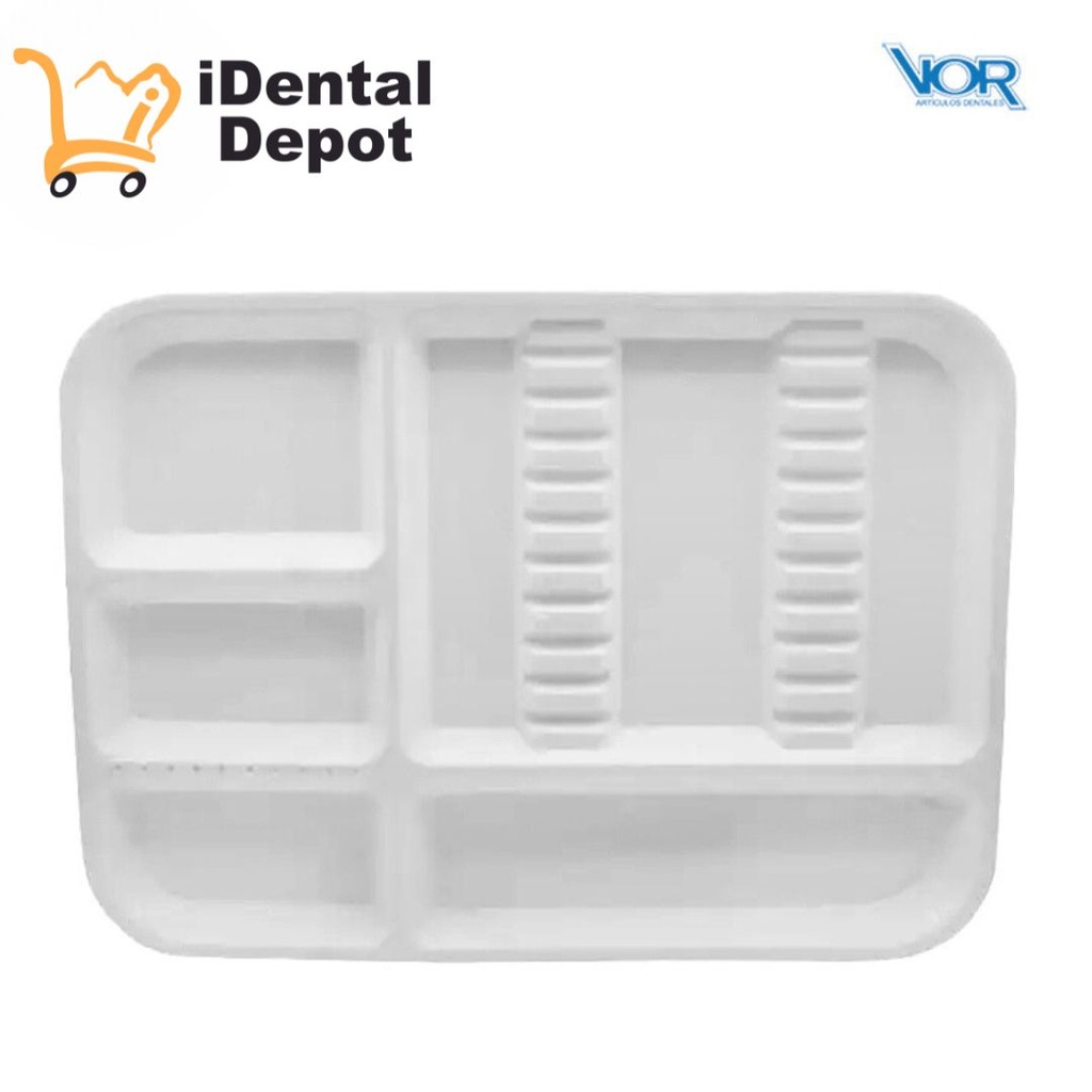 CHAROLA PLASTICO ACANALADA BLANCA (VOR)