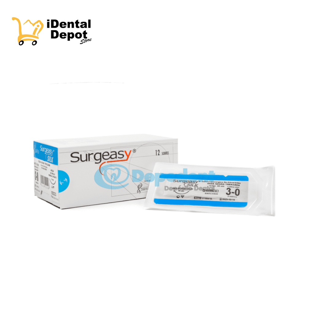 [47-SUGS0111] SUTURA SNTC1930 SEDA NEGRA TRENZADA, CALIBRE 3-0 C/U
