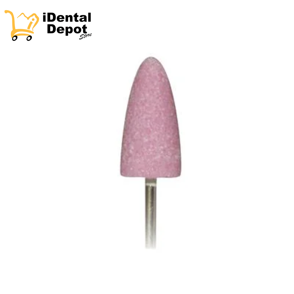 [218-0350] PIEDRA MONTADA T42 ROSA C/MANDRIL 1PZA