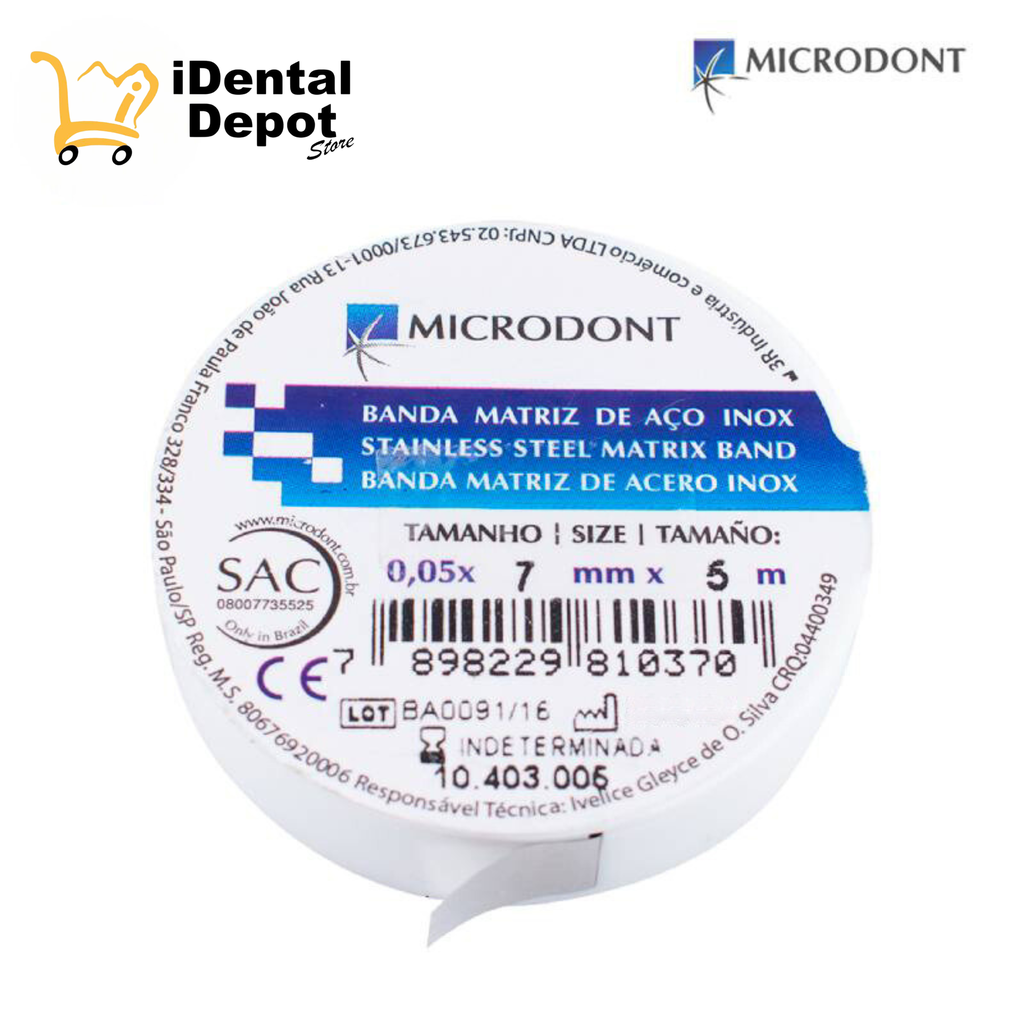 BANDA MATRIZ ROLLO 5 M. .05 X 7 MM.