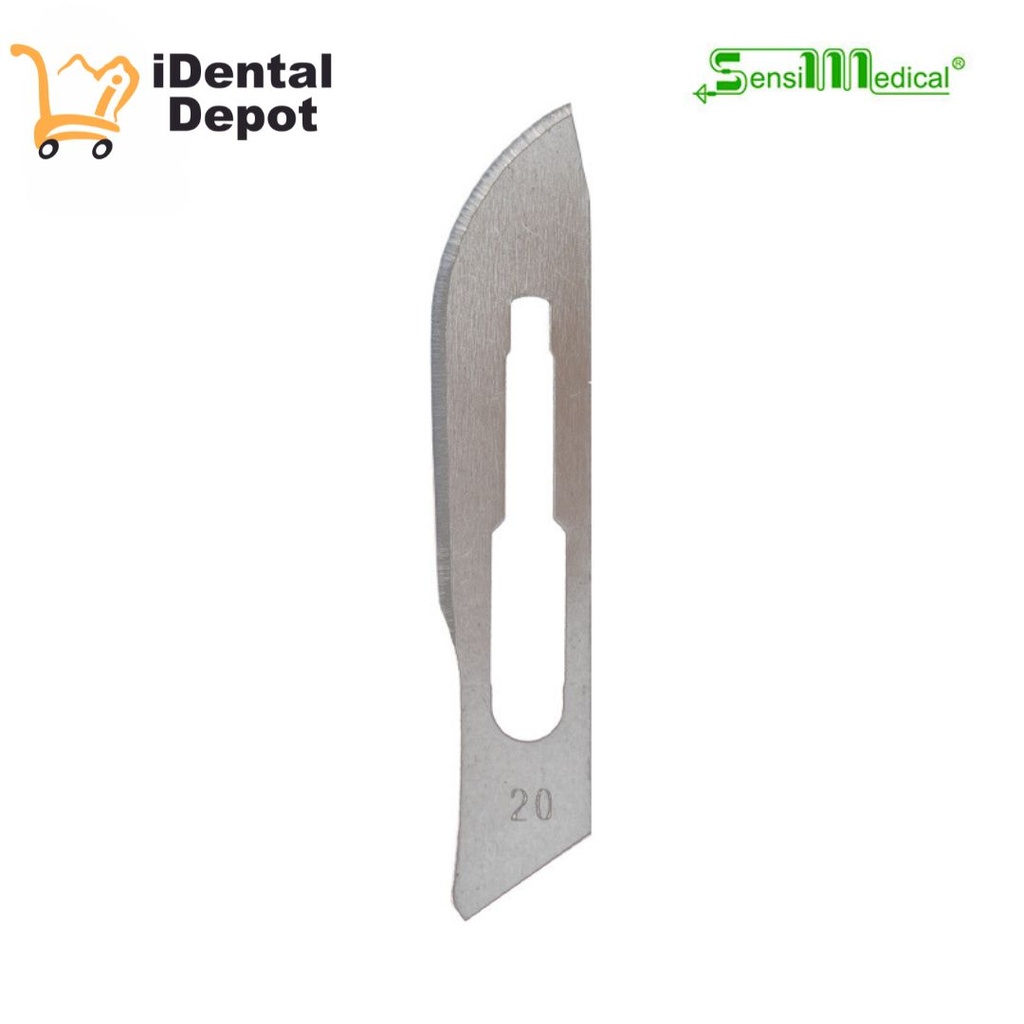 HOJA BISTURI #20 SENSIMEDICAL DE ACERO AL CARBON