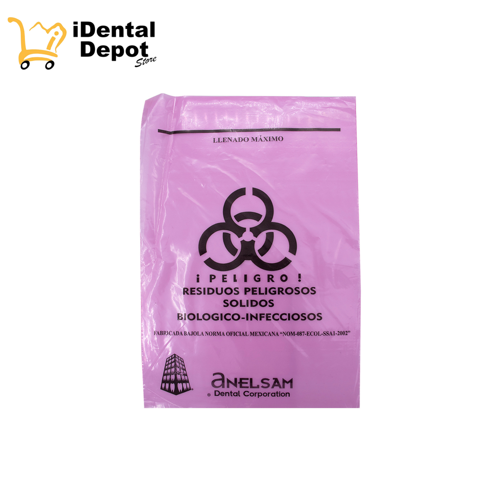 [JWBOLSA2030] BOLSA PARA RESIDUOS BIOPELIGROSOS 20X30 CON 100 (ANELSAM)