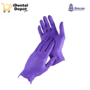 GUANTES MORADOS DE NITRILO CHICO CON 100 PIEZAS ANELSAM