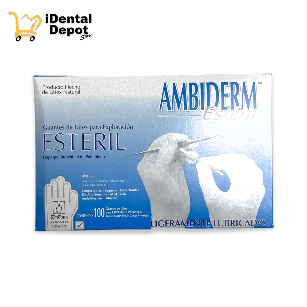 GUANTE ESTERIL MEDIANO CAJA 100 PZAS