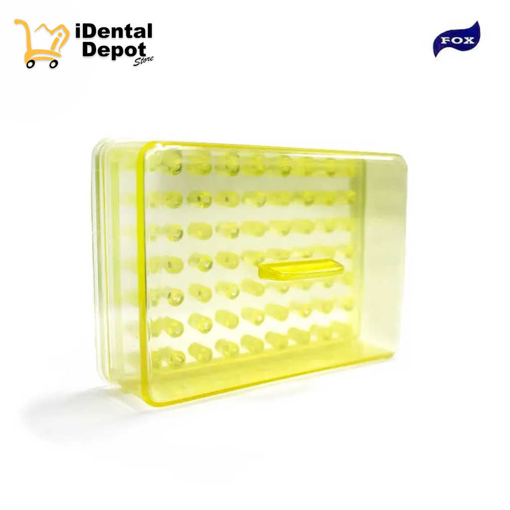 FRESERO PLASTICO PARA 63 FRESAS FOX AMARILLO