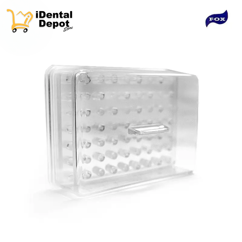 FRESERO PLASTICO PARA 63 FRESAS FOX TRANSPARENTE