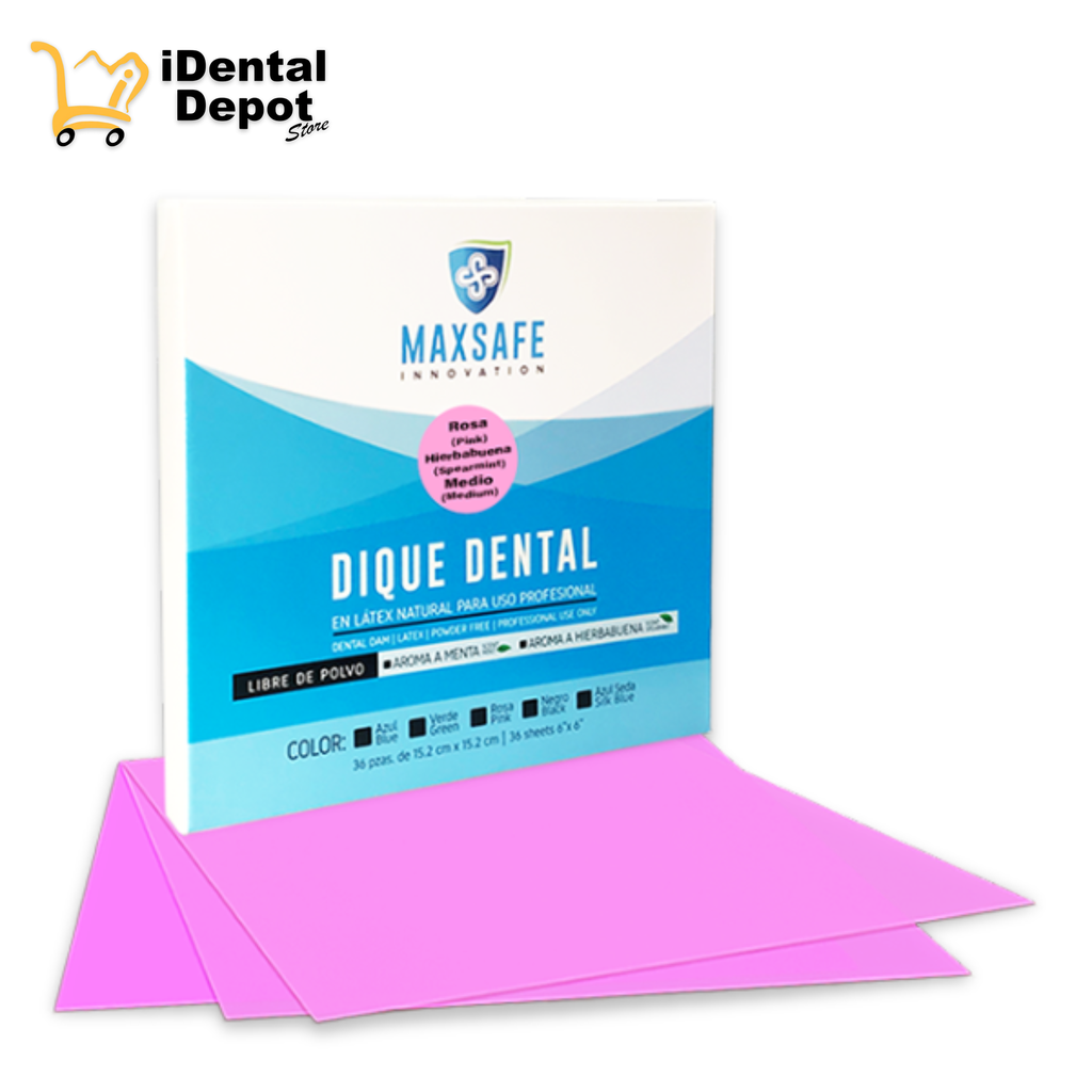 DIQUE DENTAL-ROSA MEDIO, HIERBABUENA (0.20MM) 6X6