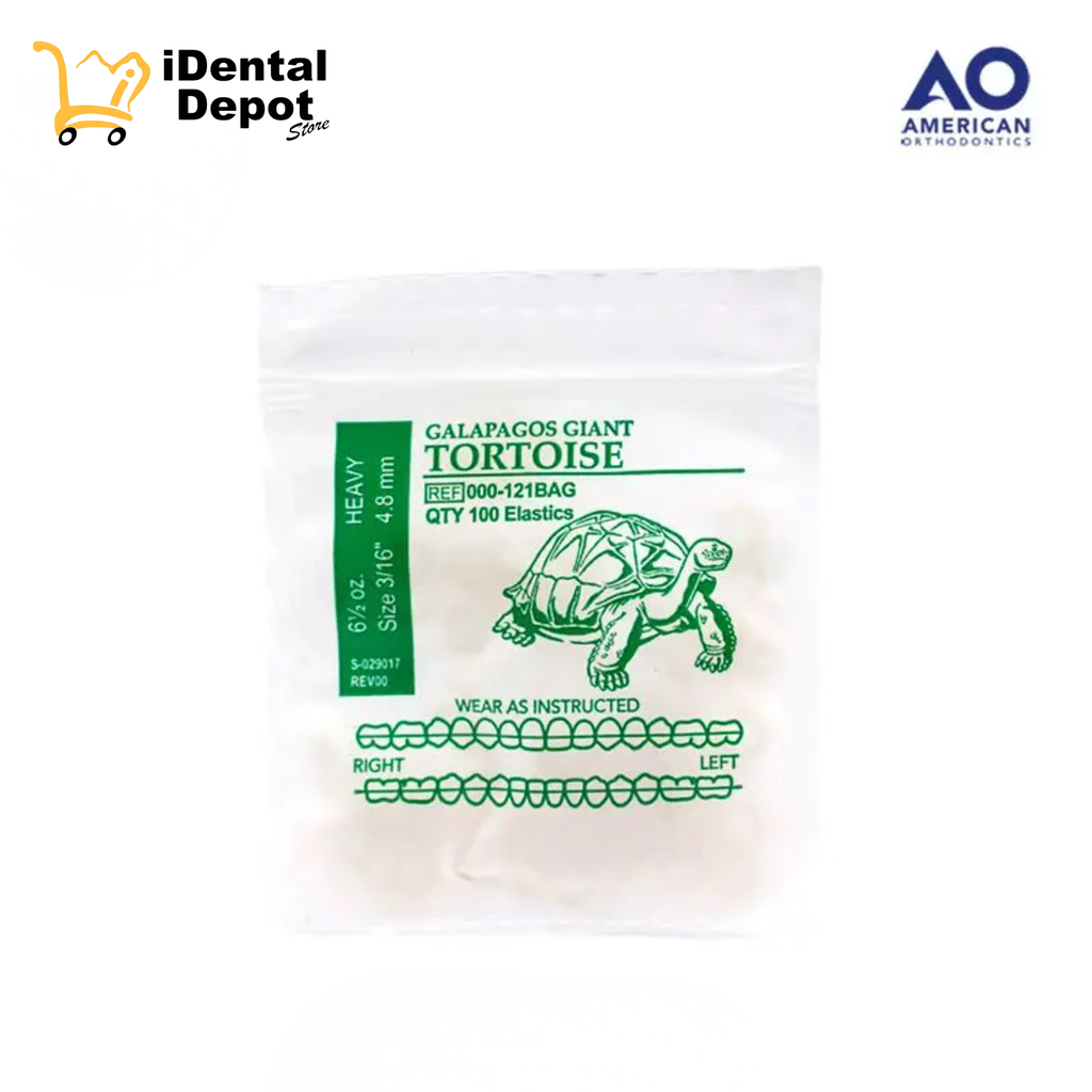 [AO14000-121P5] LIGAS INTRAORALES 6.5oz. 3/16 TORTUGA c/u